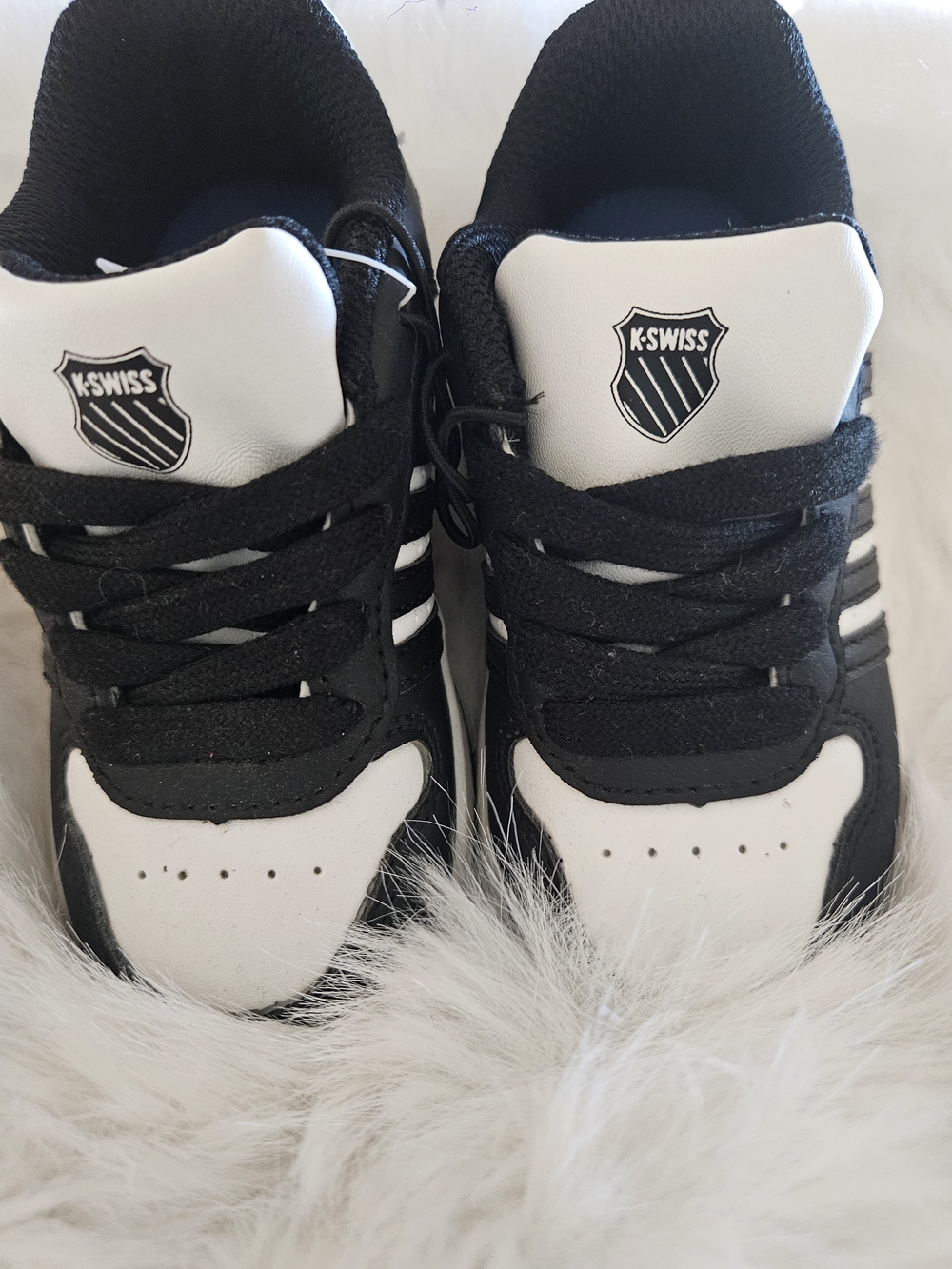 K-Swiss Kids Black and White Athletic Sneakers
